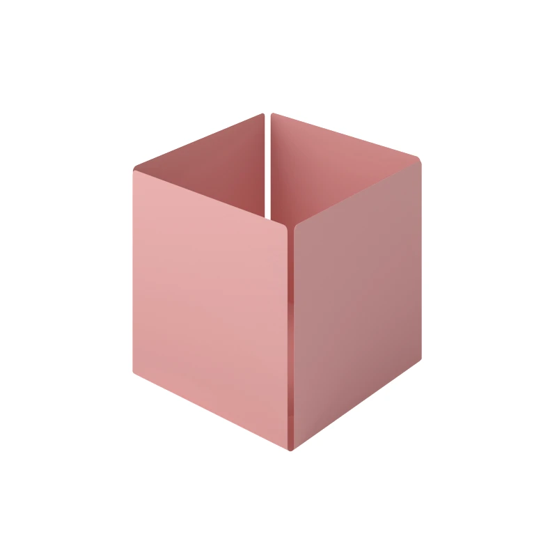 Pam & Co Θήκη Οργάνωσης Ανοξείδωτη Matt Pink Pam & Co 13x13x13εκ. 118-303 (Υλικό: Ανοξείδωτο, Χρώμα: Ροζ) - Pam & Co - 118-303
