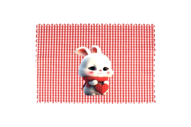 DimCol Σουπλά Παιδικό Polyester 35x50εκ. Love Bunny 36 Κόκκινο DimCol (Σετ 6 Τεμάχια) (Ύφασμα: Polyester, Χρώμα: Κόκκινο) - DimCol - 31463767018