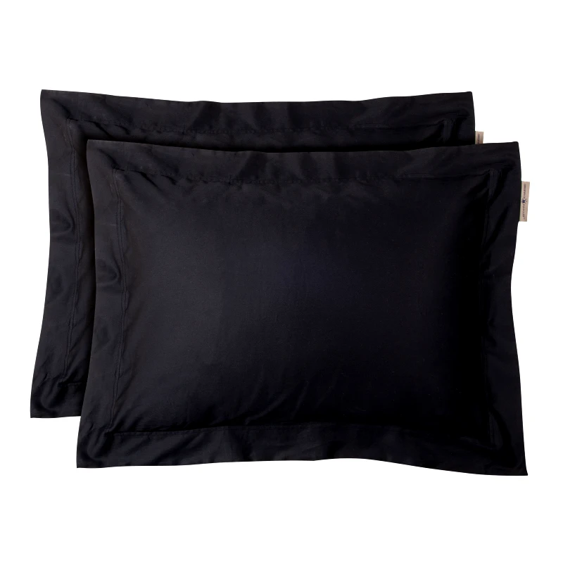 Greenwich Polo Club Ζεύγος Μαξιλαροθήκες Βαμβακοσατέν 50x70+7εκ. Cozy 2259 Black Greenwich Polo Club (Ύφασμα: Βαμβακοσατέν, Χρώμα: Μαύρο) - Greenwich Polo Club - 233507002259