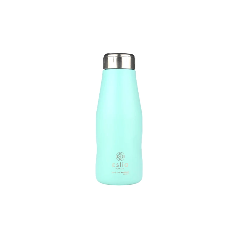 estia Θερμός-Μπουκάλι Ανοξείδωτο Bermuda Green Flask Save The Aegean Estia 350ml-6,5x6,5x18,5εκ. 01-22334 (Υλικό: Ανοξείδωτο, Χρώμα: Πράσινο ) - estia - 01-22334