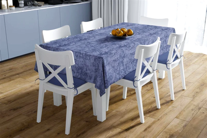 DimCol Σετ Τραπεζομάντηλο 140x140εκ. Με Runner 40x140εκ. Αλέκιαστο Polycotton Panama Shadow Dark Blue DimCol (Χρώμα: Μπλε, Ύφασμα: 70% Βαμβάκι-30% Polyester) - DimCol - 33333353005