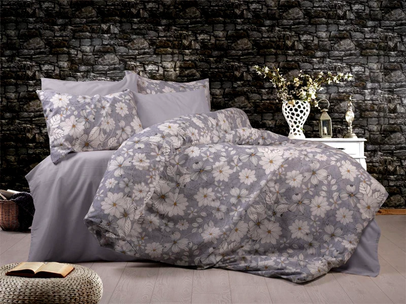 DimCol Σετ Σεντόνια 4τμχ Polycotton Υπέρδιπλα 220x240εκ. Ήρα 426 Grey DimCol (Τύπος κατωσέντονου: Χωρίς Λάστιχο, Χρώμα: Γκρι, Ύφασμα: 70% Βαμβάκι-30% Polyester, Μέγεθος: Υπέρδιπλα) - DimCol - 33312324046
