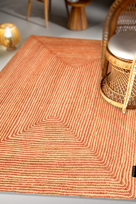 Guy Laroche Χαλί Jute 160x230εκ. Hartum Coral Guy Laroche (Χρώμα: Κοραλί , Ύφασμα: Jute (γιούτα)) - Guy Laroche - 5206480656194