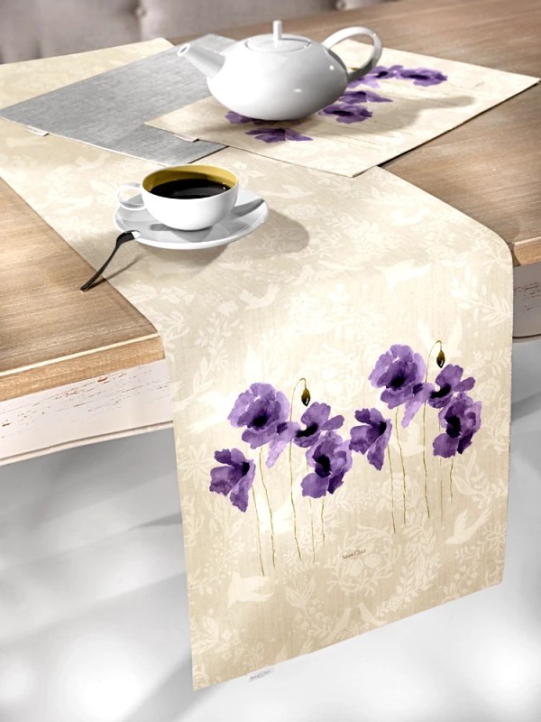 Saint Clair Runner Αλέκιαστο 2 Όψεων Polyester 11 Purple 40x160εκ. Saint Clair (Ύφασμα: Polyester, Χρώμα: Μωβ) - Saint Clair - 5206480600111