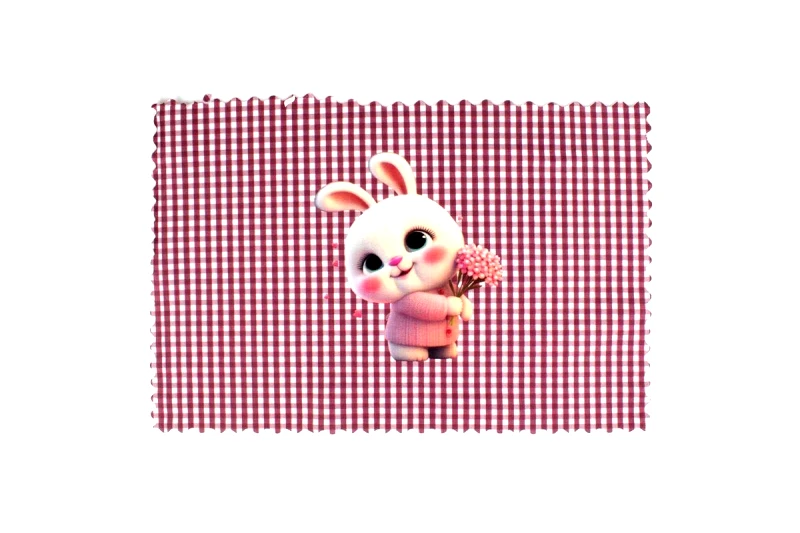 DimCol Σουπλά Παιδικό Polyester 35x50εκ. Cute Bunny 37 Μπορντώ DimCol (Σετ 6 Τεμάχια) (Ύφασμα: Polyester, Χρώμα: Μπορντώ ) - DimCol - 31463767019