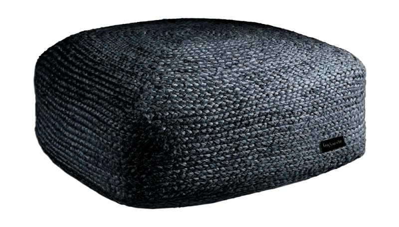 Guy Laroche Πούφ Jute 50x50x25εκ. Boho Anthracite Guy Laroche (Χρώμα: Ανθρακί, Ύφασμα: Jute (γιούτα)) - Guy Laroche - 5206480620652