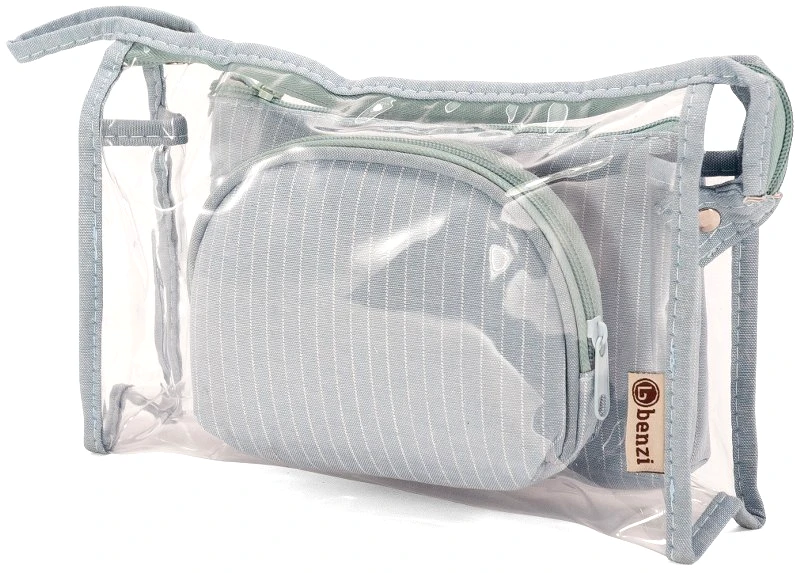 benzi Νεσεσέρ Σετ 3τμχ Polyester-Pvc benzi 25x7x15εκ. 5625 Mint (Ύφασμα: Polyester, Υλικό: PVC, Χρώμα: Μέντα) - benzi - BZ5625-mint