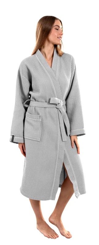 Guy Laroche Μπουρνούζι Polycotton Basic Grey Πικέ Medium Guy Laroche (Ύφασμα: 60% Cotton - 40% Polyester, Χρώμα: Γκρι, Μέγεθος: Medium) - Guy Laroche - 5206480562976