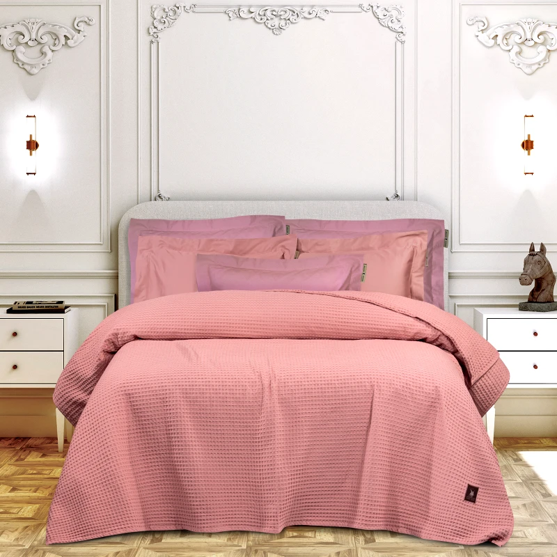 Greenwich Polo Club Κουβέρτα Βαμβακερή Πικέ Μονή 160x240εκ. Essential 3455 Ροδί Greenwich Polo Club (Ύφασμα: Βαμβάκι 100%, Χρώμα: Ροδί, Μέγεθος: Μονά) - Greenwich Polo Club - 220577103455