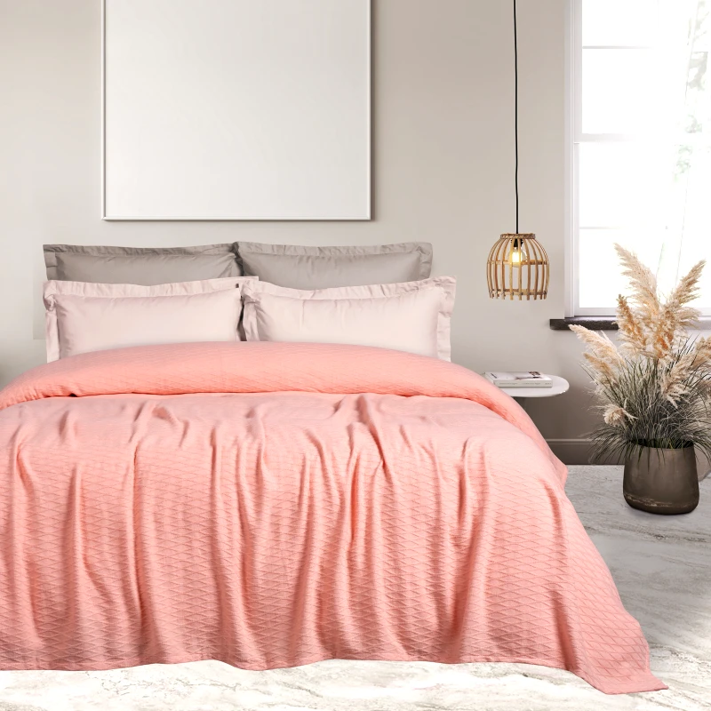 Das Home Κουβέρτα Polycotton Μονή 160x240εκ. Blankets 0491 Σομόν Das Home (Χρώμα: Σομόν, Ύφασμα: 70% Βαμβάκι-30% Polyester, Μέγεθος: Μονά) - Das Home - 420577710491