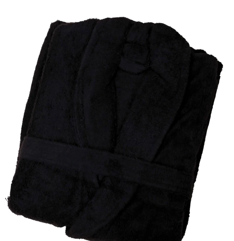 Sb home Μπουρνούζι Ενηλίκων Με Γιακά Βαμβακερό Large Daily Black Sb home (Ύφασμα: Βαμβάκι 100%, Χρώμα: Μαύρο, Μέγεθος: Large) - Sb home - 5206864072022