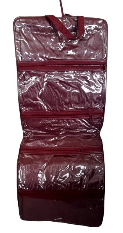 ORDINETT Θήκη Καλλυντικών 4 Θέσεων Polyester Μπορντώ Travel Beauty 29x72εκ. Ordinett 50-04 (Ύφασμα: Polyester, Χρώμα: Μπορντώ ) - ORDINETT - 50-04