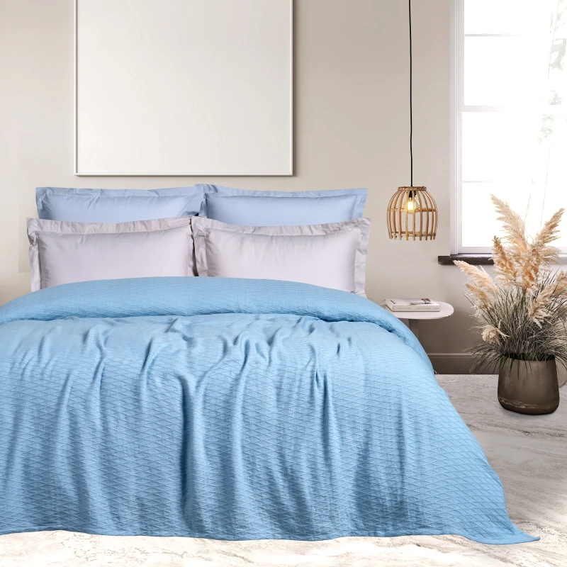 Das Home Κουβέρτα Polycotton Υπέρδιπλη 220x240εκ. Blankets 0489 Μπλε Das Home (Χρώμα: Μπλε, Ύφασμα: 70% Βαμβάκι-30% Polyester, Μέγεθος: Υπέρδιπλα) - Das Home - 420577720489