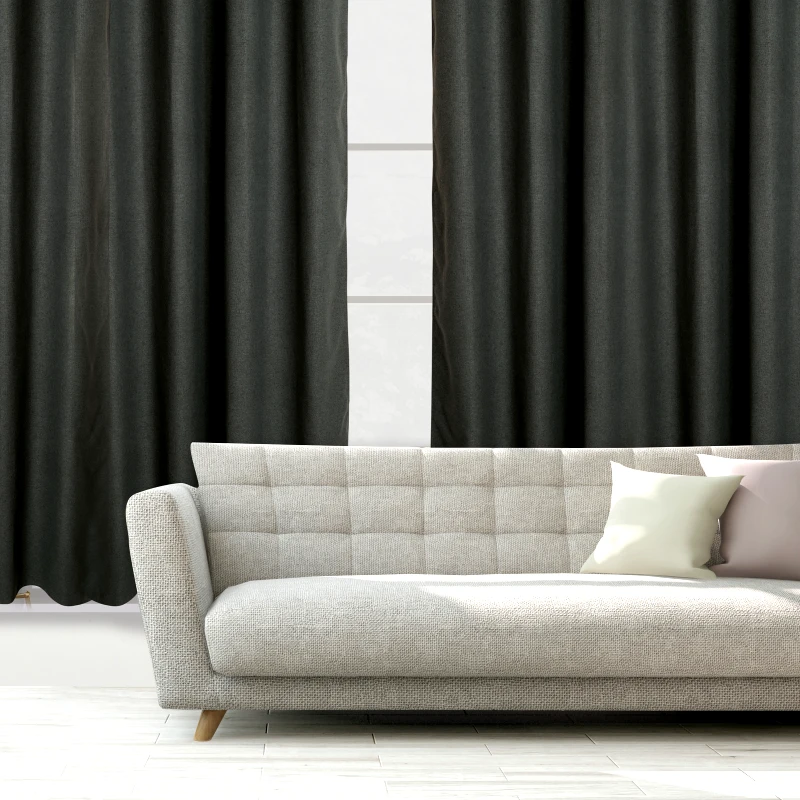Das Home Κουρτίνα Μέτριας Σκίασης Με Τρουκς Polyester 140x270εκ. Curtain Line 2261 Γκρι Σκούρο Das Home (Ύφασμα: Polyester, Χρώμα: Γκρι) - Das Home - 420142702261