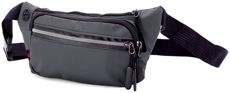 benzi Τσαντάκι Μέσης Polyester 27x5x13εκ. benzi 5721 Grey (Ύφασμα: Polyester, Χρώμα: Γκρι) - benzi - BZ5721-grey