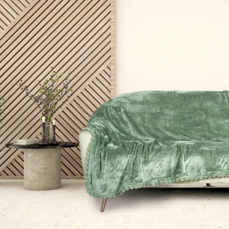 Das Home Κουβέρτα Fleece Καναπέ 130x170εκ. Blankets 1184 Dark Mint Das Home (Ύφασμα: Polyester, Χρώμα: Μέντα) - Das Home - 420588131184