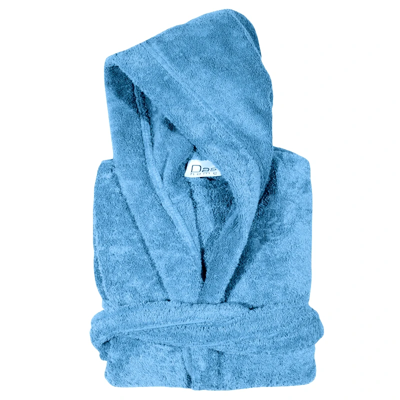 Das Home Μπουρνούζι Ενηλίκων Βαμβακερό Medium Casual 5908 Ανοιχτό Μπλε Das Home (Ύφασμα: Βαμβάκι 100%, Χρώμα: Μπλε, Μέγεθος: Medium) - Das Home - 460180205908