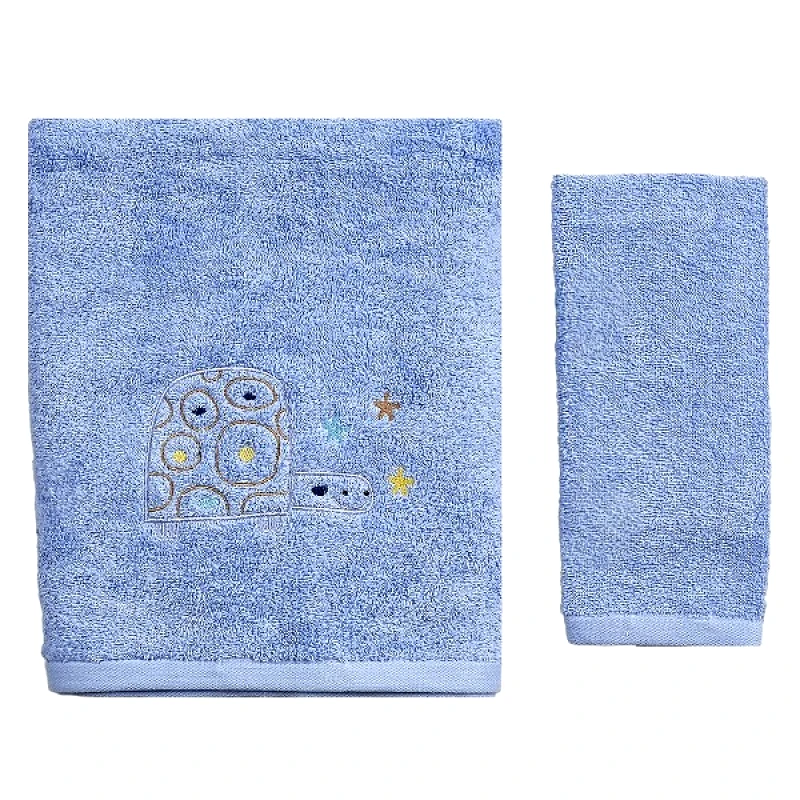 Ο Κόσμος του Μωρού Σετ Πετσέτες 2τμχ Μπεμπέ Βαμβακερές Tortoise Σιέλ 50242 (Ύφασμα: Βαμβάκι 100%, Χρώμα: Σιέλ) - Ο Κόσμος του Μωρού - 5205626502425