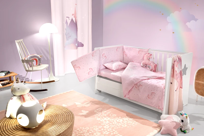 Saint Clair Σετ 3τμχ Βρεφική Προίκα Βαμβακερή Pinto Pinky Saint Clair (Ύφασμα: Βαμβάκι 100%, Χρώμα: Ροζ) - Saint Clair - 5206480639463