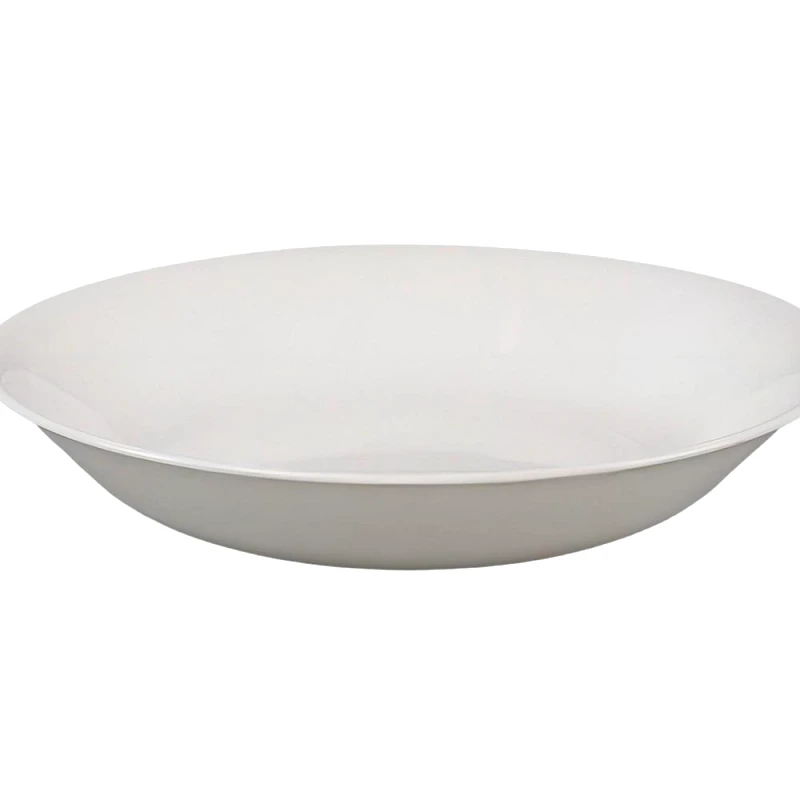 Eaton Dining Πιάτο Βαθύ Φαγητού Γυάλινο Λευκό 24εκ. Aria Eaton ME23004324 (Σετ 6 Τεμάχια) (Υλικό: Γυαλί, Χρώμα: Λευκό, Μέγεθος: Μεμονωμένο) - Eaton Dining - ME23004324