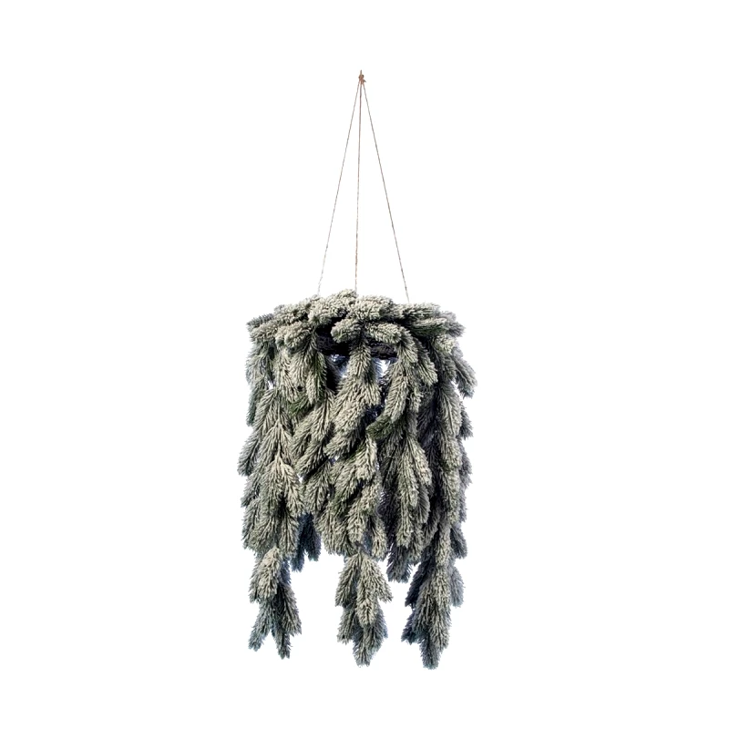 MSA DECORATION Χριστουγεννιάτικο Κρεμαστό Στεφάνι Έλατο Χιονισμένο 40x70εκ. MSA 20-31-994 - MSA DECORATION - 20-31-994