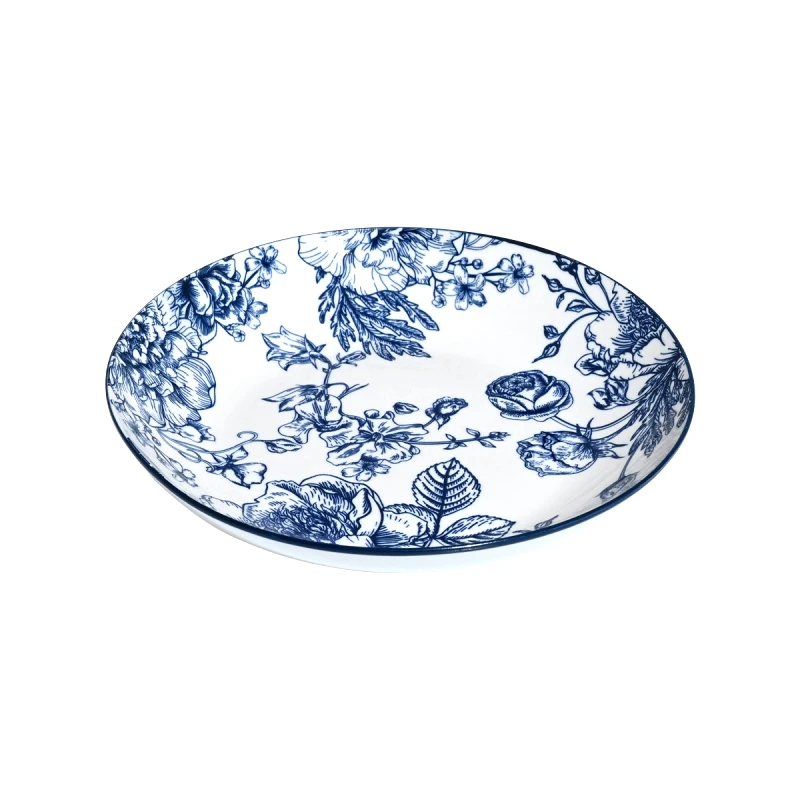 estia Πιάτο Βαθύ Πορσελάνης Garden Estia 21x4εκ. 07-21696 (Σετ 6 Τεμάχια) (Υλικό: Πορσελάνη, Μέγεθος: Μεμονωμένο) - estia - 07-21696