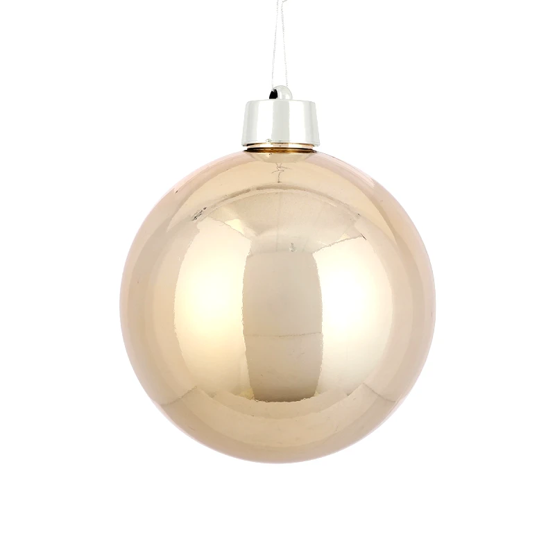 MSA DECORATION Χριστουγεννιάτικη Μπάλα Πλαστική Σαμπανί Δ20εκ. MSA 20-27-492 (Υλικό: Πλαστικό, Χρώμα: Σαμπανί) - MSA DECORATION - 20-27-492