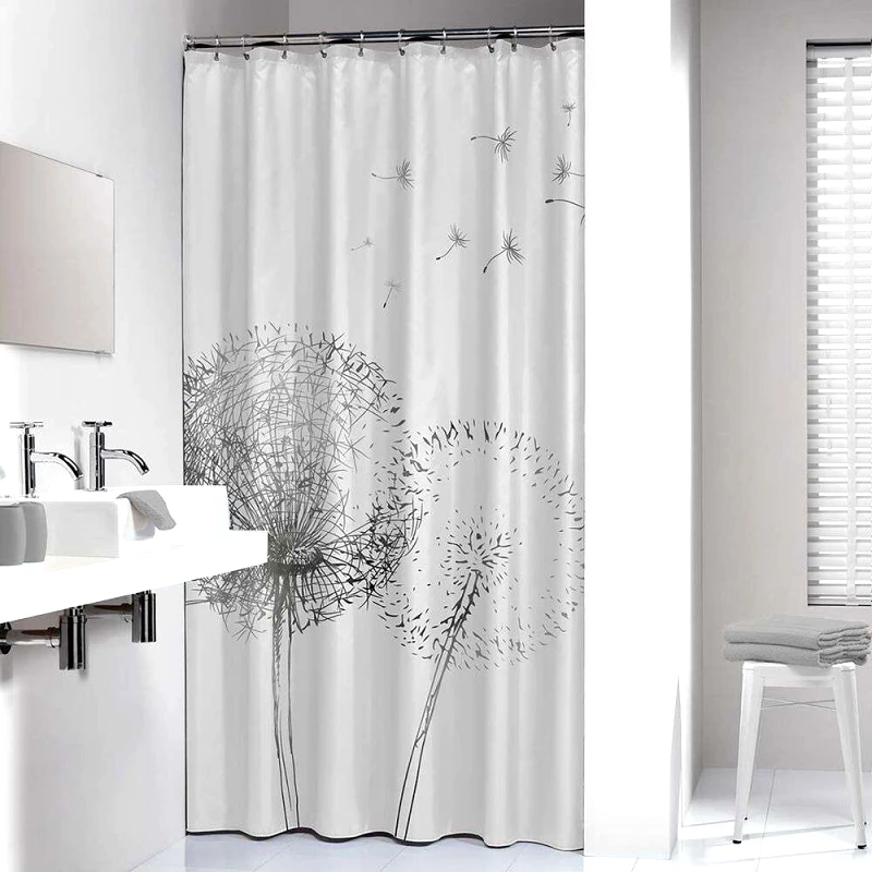 sealskin Κουρτίνα Μπάνιου Αδιάβροχη Υφασμάτινη 180x200εκ. Flow Black Sealskin 800142 (Ύφασμα: Polyester, Χρώμα: Μαύρο) - sealskin - sl-800142