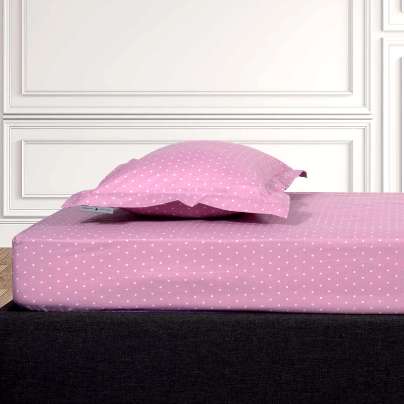 Greenwich Polo Club Σεντόνι Μεμονωμένο Polycotton Διπλό Με Λάστιχο 120x200+35εκ. Loft 2501 Ροζ Greenwich Polo Club (Τύπος κατωσέντονου: Με Λάστιχο, Χρώμα: Ροζ, Ύφασμα: 70% Βαμβάκι-30% Polyester, Μέγεθος: Διπλά) - Greenwich Polo Club - 222122002501