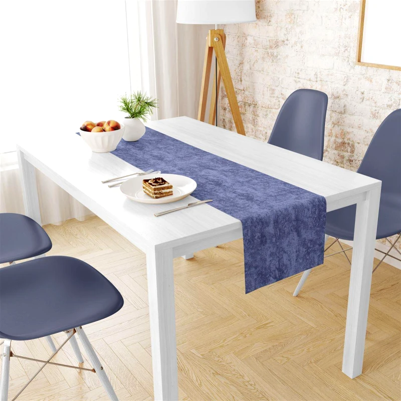 DimCol Runner Μονόχρωμο Polycotton Αλέκιαστo 40x180εκ. Panama Shadow Dark Blue DimCol (Χρώμα: Μπλε, Ύφασμα: 70% Βαμβάκι-30% Polyester) - DimCol - 33333355005