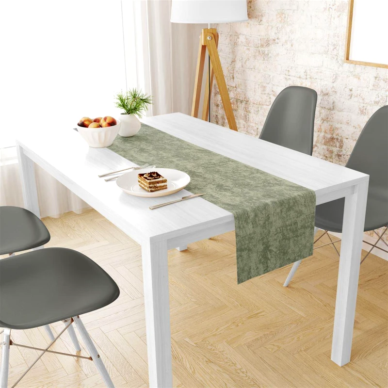 DimCol Runner Μονόχρωμο Polycotton Αλέκιαστo 40x180εκ. Panama Shadow Olive DimCol (Χρώμα: Λαδί, Ύφασμα: 70% Βαμβάκι-30% Polyester) - DimCol - 33333355007