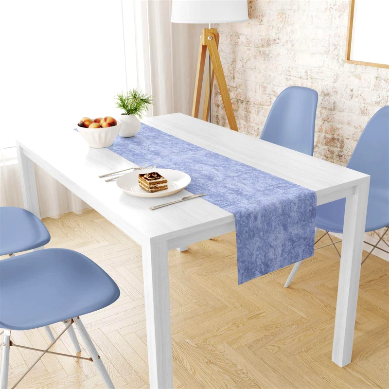 DimCol Runner Μονόχρωμο Polycotton Αλέκιαστo 40x180εκ. Panama Shadow Sky Blue DimCol (Χρώμα: Μπλε, Ύφασμα: 70% Βαμβάκι-30% Polyester) - DimCol - 33333355004