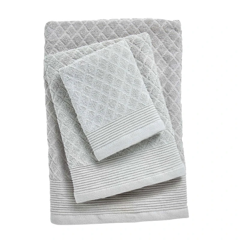 Das Home Σετ Πετσέτες 3τμχ Βαμβακερές Best 0687 Γκρι Das Home (Ύφασμα: Βαμβάκι 100%, Χρώμα: Γκρι, Μέγεθος: Σετ) - Das Home - 530708180687