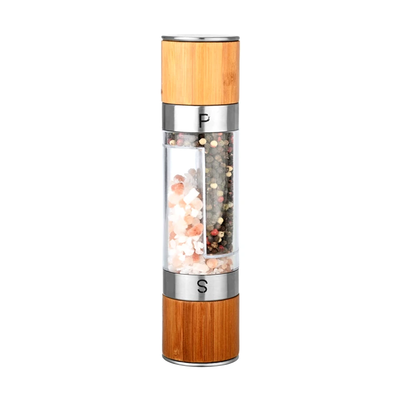 estia Μύλος Διπλός Αλατιού-Πιπεριού Bamboo Essentials Estia 5,2x5,2x22εκ. 01-20293 (Υλικό: Bamboo) - estia - 01-20293