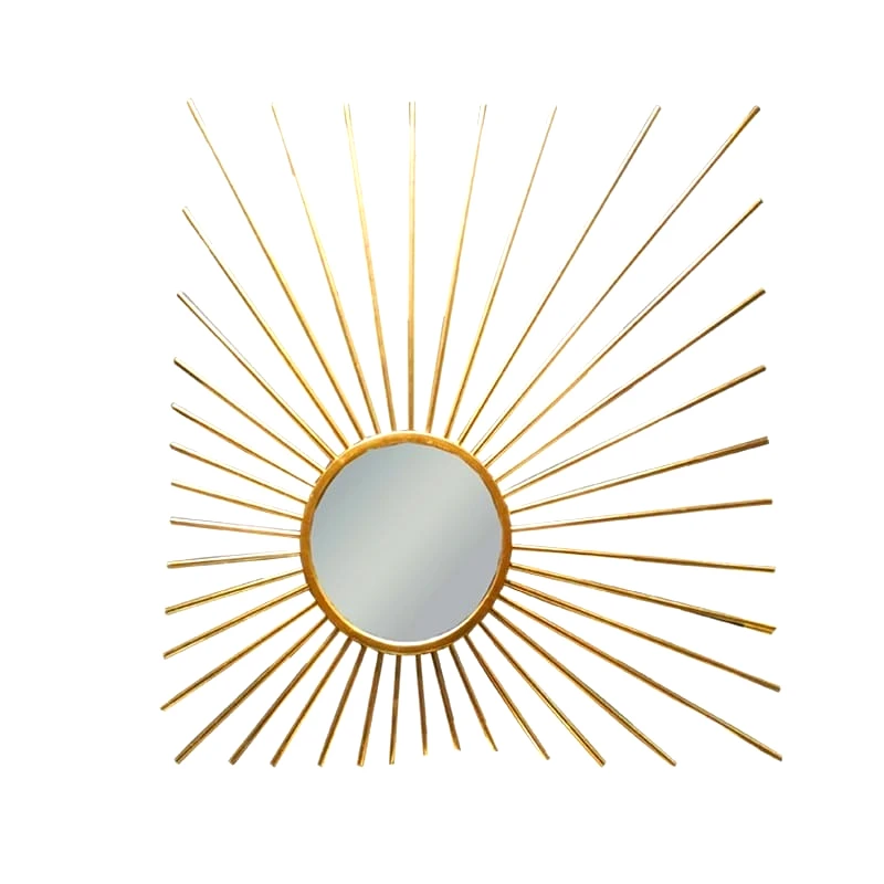 Art Et Lumiere Καθρέπτης Τοίχου Μεταλλικός Χρυσός Art Et Lumiere 81x86εκ. 05841 (Υλικό: Μεταλλικό, Χρώμα: Χρυσό ) - Art Et Lumiere - lumiere_05841