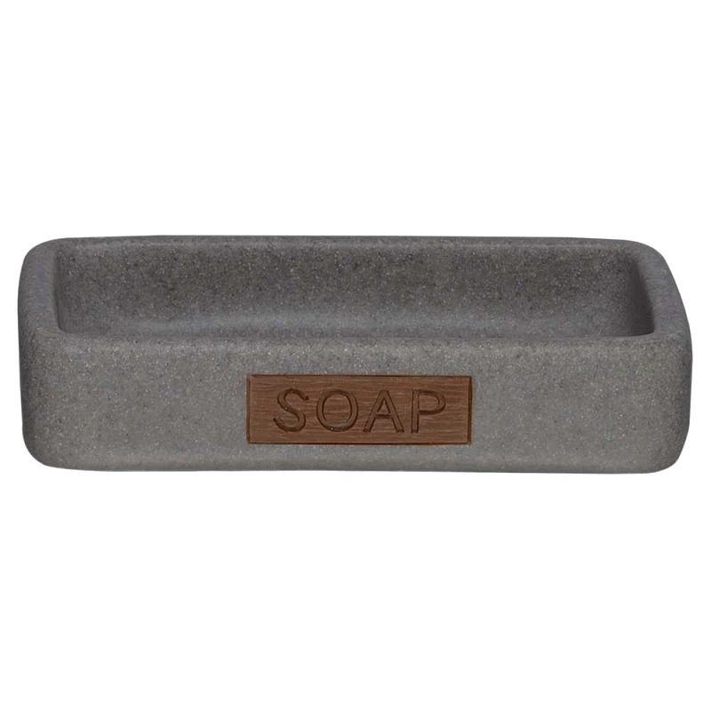 sealskin Σαπουνοθήκη Polyresin 8,6x12,2x2,5εκ. Pierra Grey Sealskin 361870114 (Υλικό: Polyresin, Χρώμα: Γκρι) - sealskin - sl-361870114