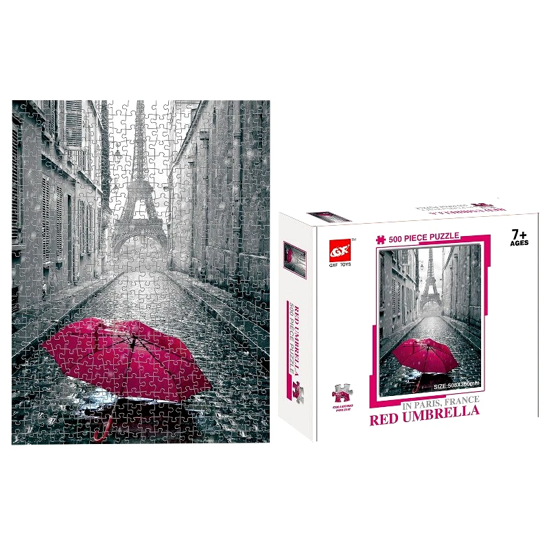 Toy Markt Παζλ 500τμχ Red Umbrella Στο Παρίσι Σε Κουτί 18x5x23εκ. Toy Markt 69-1760 - Toy Markt - 69-1760