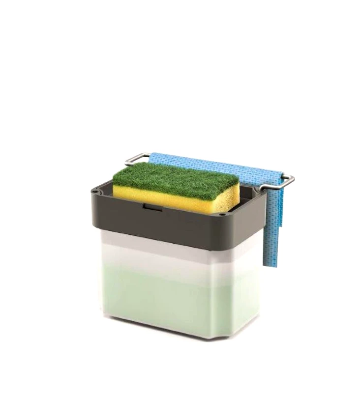METALTEX Θήκη Νεροχύτη Για Υγρό Σαπούνι 750ml & Για Σφουγγάρι-Πανάκι Sponge-Tex Metaltex 16-297529 - METALTEX - 16-297529