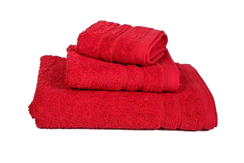 KOMVOS HOME Πετσέτα Βαμβακερή Προσώπου 50x90εκ. Red 7333336-14 (Ύφασμα: Βαμβάκι 100%, Χρώμα: Κόκκινο, Μέγεθος: Προσώπου) - KOMVOS HOME - 7333336-14