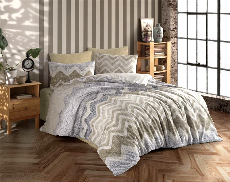 DimCol Παπλωματοθήκη Polycotton Μονή 160x240εκ. Αθηνά 406 Beige DimCol (Χρώμα: Μπεζ, Ύφασμα: 70% Βαμβάκι-30% Polyester, Μέγεθος: Μονά) - DimCol - 33310823006