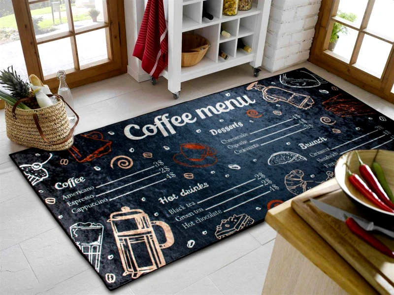 DimCol Χαλάκι Κουζίνας Polyester 67x150εκ. Coffee Menu 263 DimCol (Ύφασμα: Polyester) - DimCol - 33463057002
