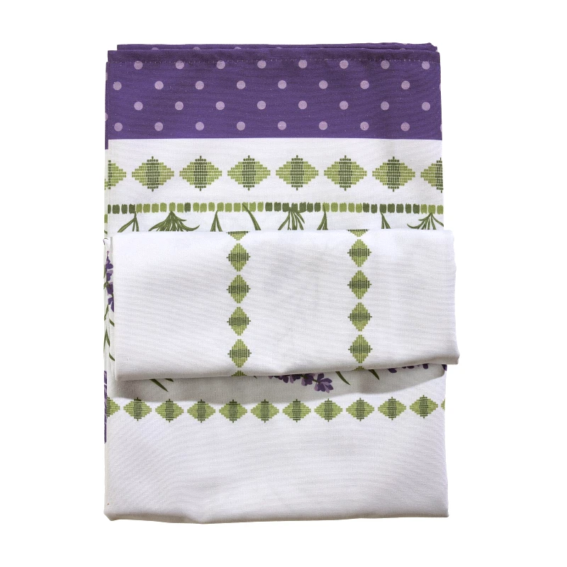 Das Home Τραπεζομάντηλο Polycotton 140x220εκ. Kitchen 0722 Λευκό-Πράσινο-Μωβ Das Home (Χρώμα: Λευκό, Ύφασμα: 70% Πολυεστέρας-30% Βαμβάκι) - Das Home - 426414100722