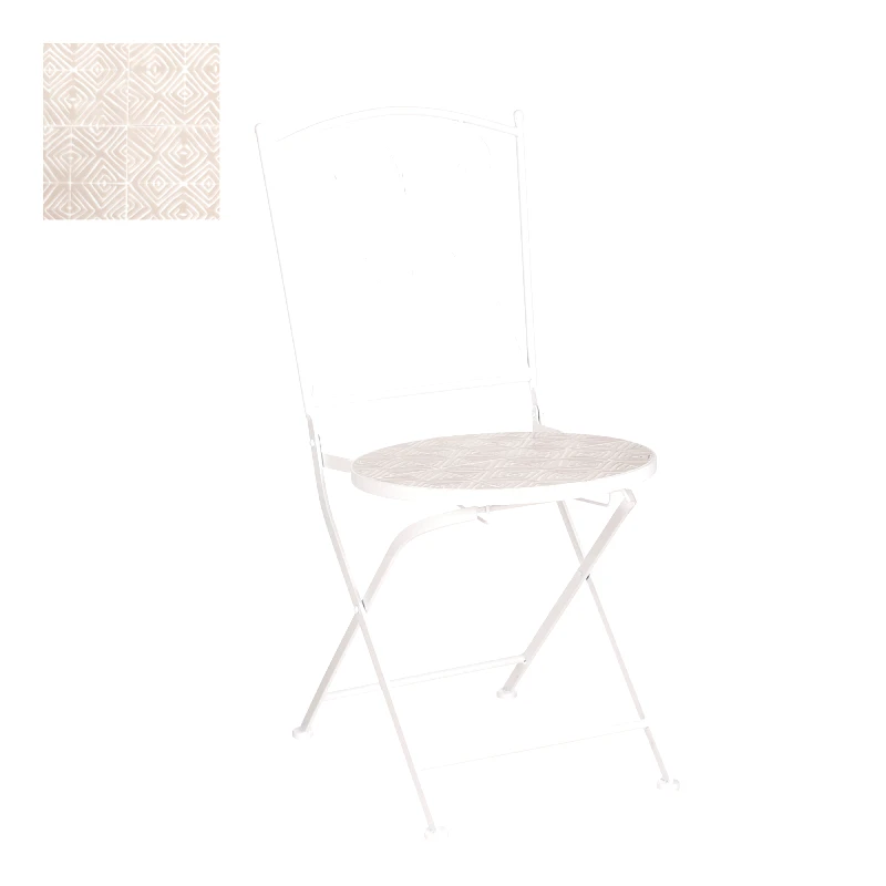 MSA DECORATION Καρέκλα Μεταλλική Λευκή 40x52x87εκ. Caprice MSA 20-27-037 (Υλικό: Μεταλλικό, Χρώμα: Λευκό) - MSA DECORATION - 20-27-037