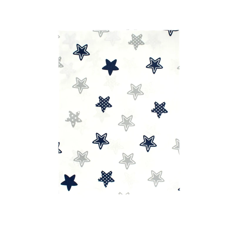 DimCol Σεντόνι Λίκνου Μεμονωμένο 80x110εκ. Star 102 Blue Dimcol. (Ύφασμα: Βαμβάκι 100%, Τύπος κατωσέντονου: Χωρίς Λάστιχο, Χρώμα: Λευκό, Μέγεθος: Μεμονωμένο) - DimCol - 1914413707310270