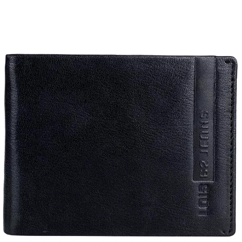 Lois Πορτοφόλι Ανδρικό Δερμάτινο Μαύρο Lois 11,5x1,5x9εκ. 202601-01 (Ύφασμα: Δέρμα, Χρώμα: Μαύρο) - Lois - 202601-01