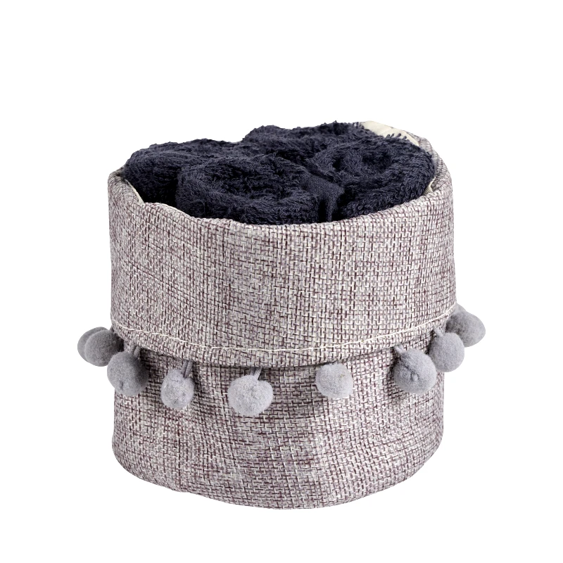 Das Home Σετ Πετσέτες Χεριών 4τμχ Soft Black Με Καλάθι 4011 Das Home (Ύφασμα: Βαμβάκι 100%, Χρώμα: Μαύρο, Μέγεθος: Χεριών ) - Das Home - 530708004011