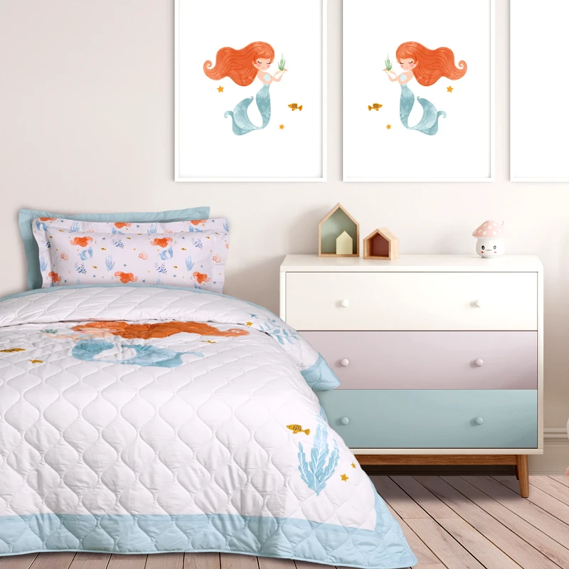 DAS KIDS Κουβερλί Microfiber Μονό 160x220εκ. Kid Line 4876 Λιλά-Ροζ-Μέντα Das Kids (Ύφασμα: Microfiber, Χρώμα: Ροζ) - DAS KIDS - 402009104876