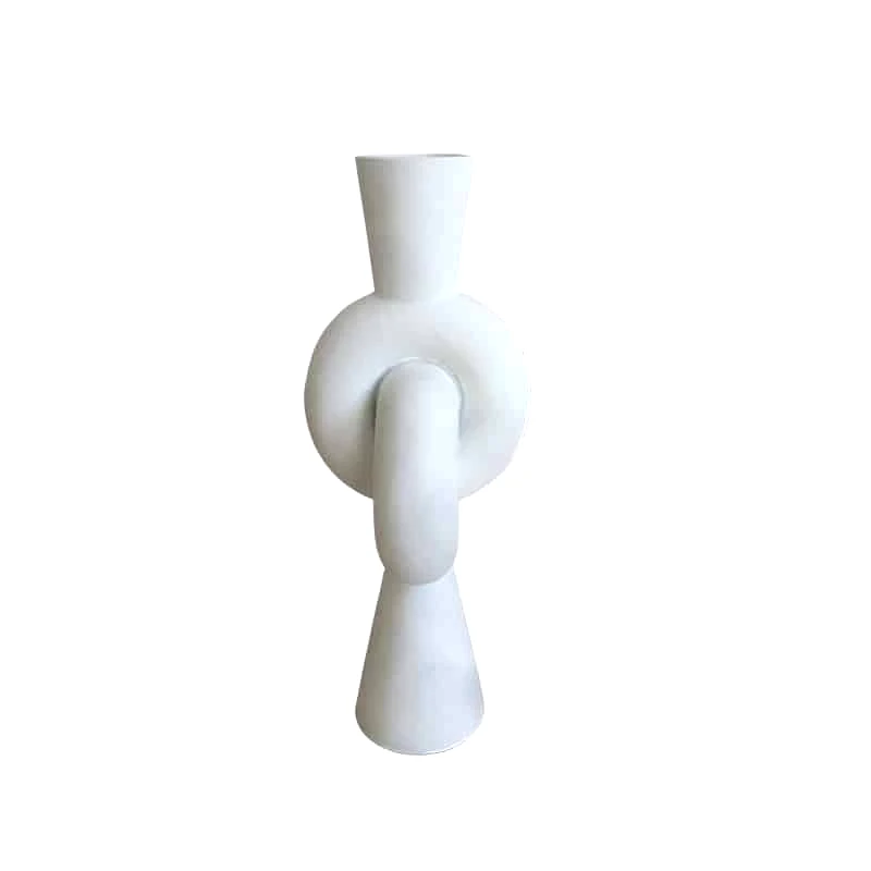 Art Et Lumiere Βάζο Κεραμικό Λευκό Art Et Lumiere Φ13x33εκ. 15042 (Υλικό: Κεραμικό, Χρώμα: Λευκό) - Art Et Lumiere - lumiere_15042