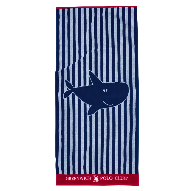 Greenwich Polo Club Πετσέτα Θαλάσσης Βαμβακερή 70x140εκ. Beach Towels 3902 Μπλε-Κόκκινη-Λευκή Greenwich Polo Club Junior (Ύφασμα: Βαμβάκι 100%, Χρώμα: Λευκό) - Greenwich Polo Club - 267701403902