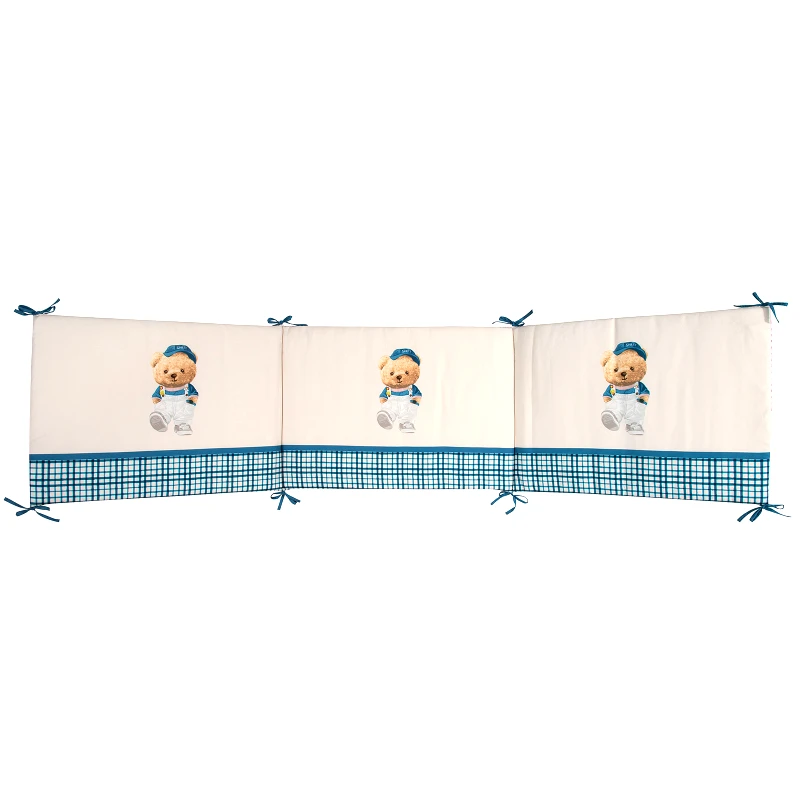 Greenwich Polo Club Πάντα Κούνιας Microfiber 45x195εκ. Essential Baby 8842 Γκρι-Μπεζ-Μπλε Greenwich Polo Club (Ύφασμα: Microfiber, Χρώμα: Μπλε) - Greenwich Polo Club - 200011108842